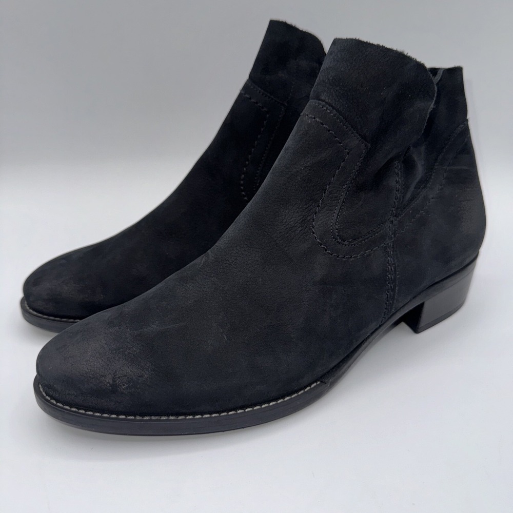 Paul Green Boston Boots Womens Size 7.5 UK 5 Black Leather